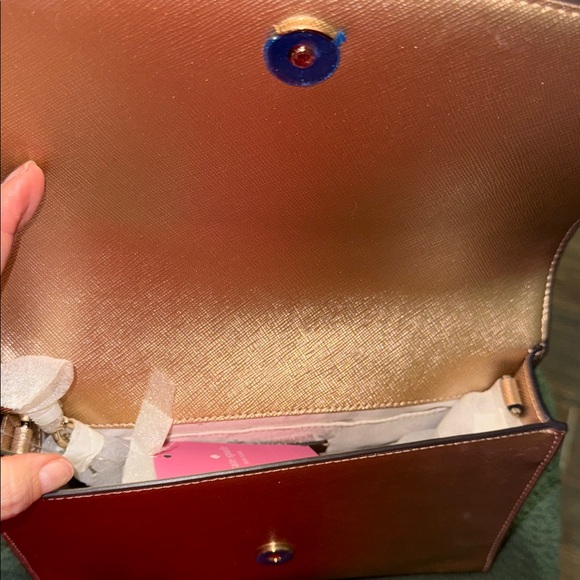 Kate Spade Metallic Rose Clutch - Picture 6 of 8